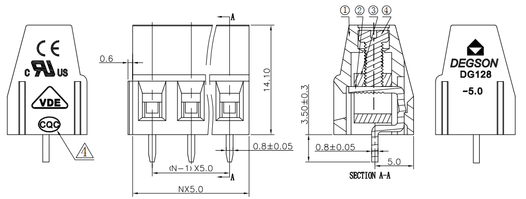 Миниатюра: Схема DG128-5.0-03P-12-00A(H) 2