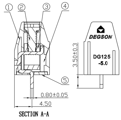 Миниатюра: Схема DG125-5.0-02P-14-00Z(H) 3