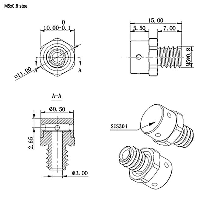 Миниатюра: Схема M5X0.8 steel
