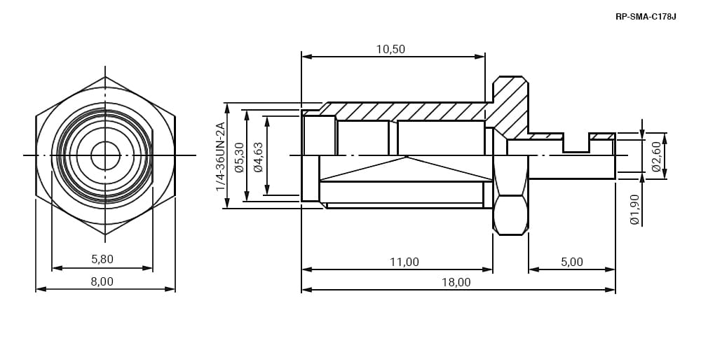 Миниатюра: Схема RP-SMA-C178J