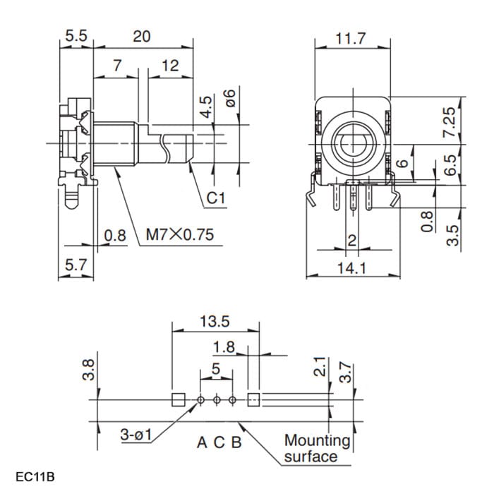 Миниатюра: Схема EC11B 30/15 20mm