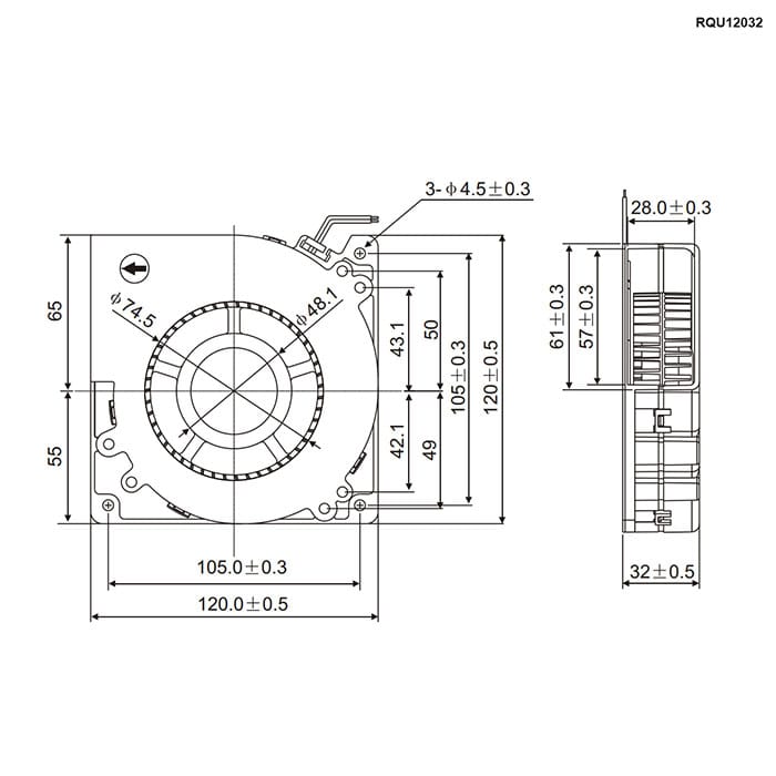 Миниатюра: Схема RQU12032MS 12VDC
