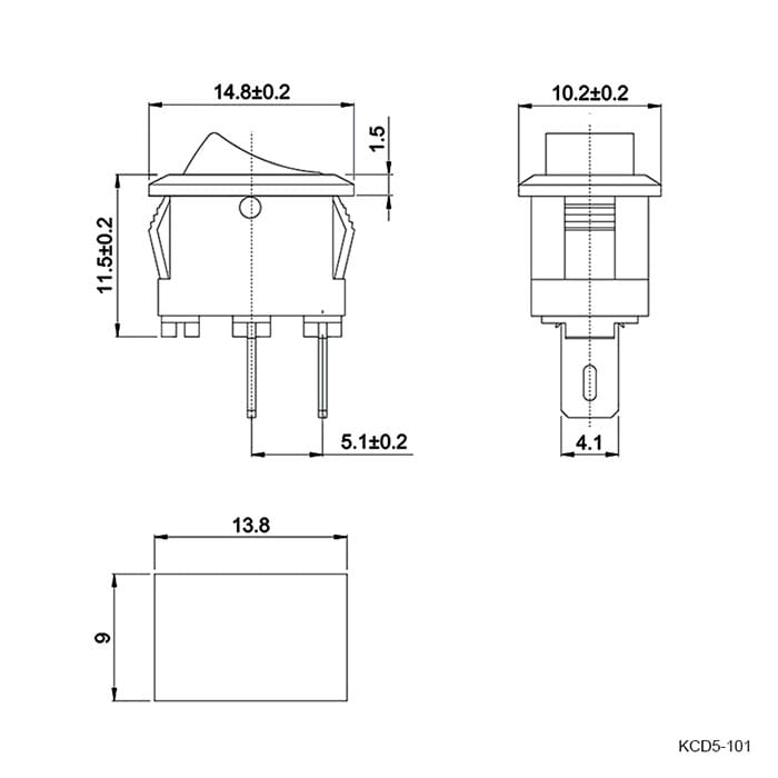 Миниатюра: Схема KCD5-101-C3-R/2P on-off