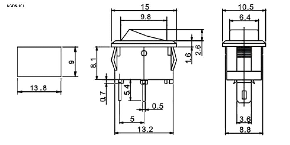 Миниатюра: Схема KCD5-101-C1-B/2P on-off