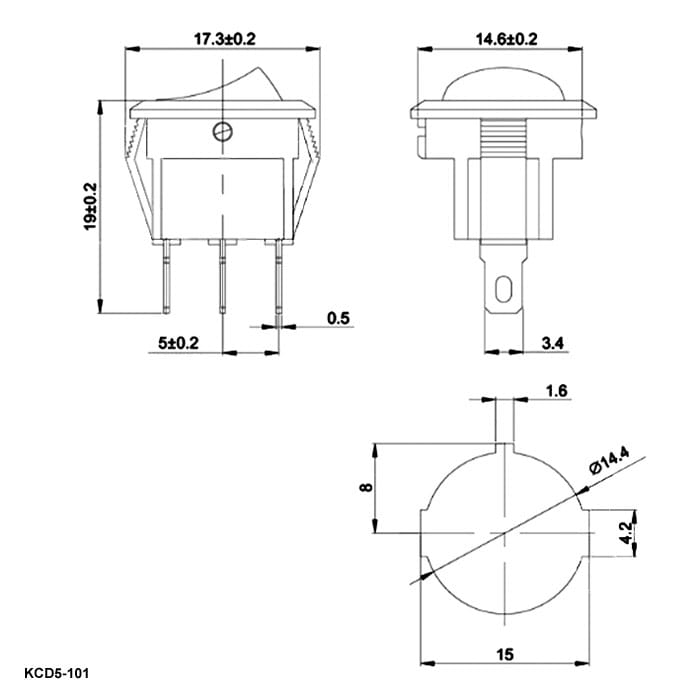 Миниатюра: Схема KCD5-101N-C3-R/3P on-off
