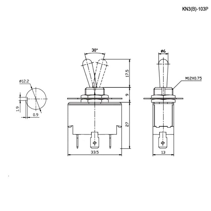 Миниатюра: Схема KN3(B)-103P on-off-on