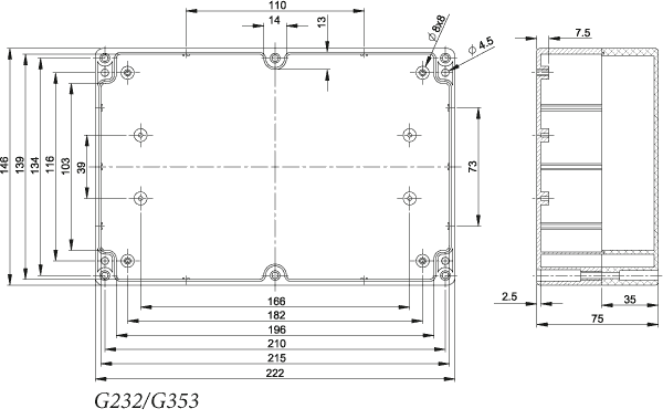 Миниатюра: Схема G353-IP67 (222x146x75)