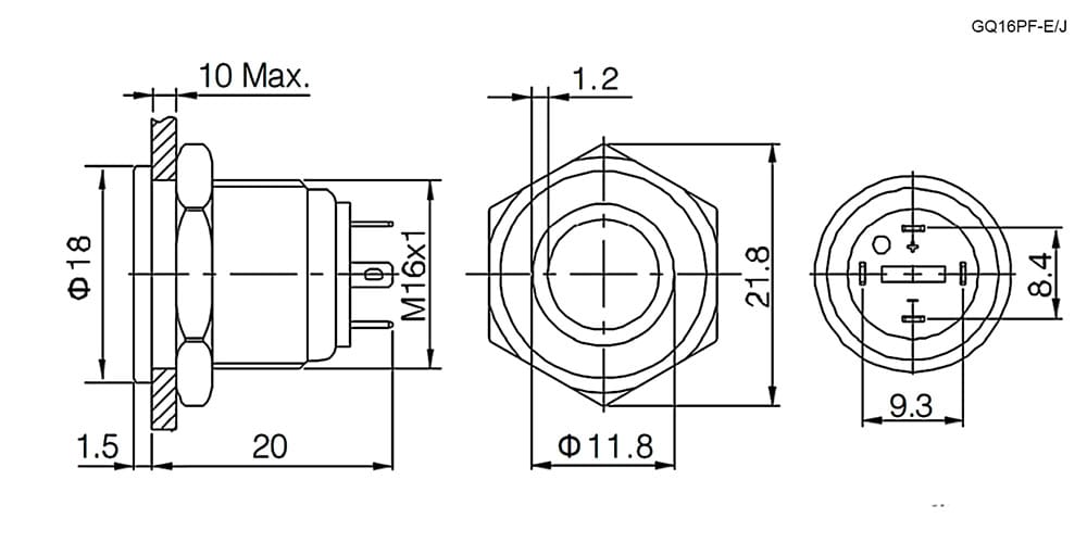 Миниатюра: Схема GQ16PF-10ZE/J/G/N off-on