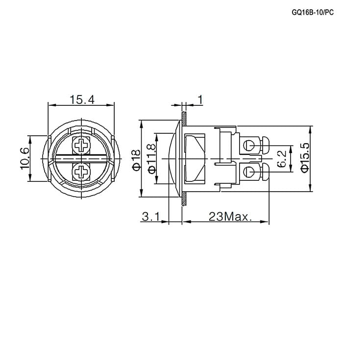 Миниатюра: Схема GQ16B-10/PC off-(on)