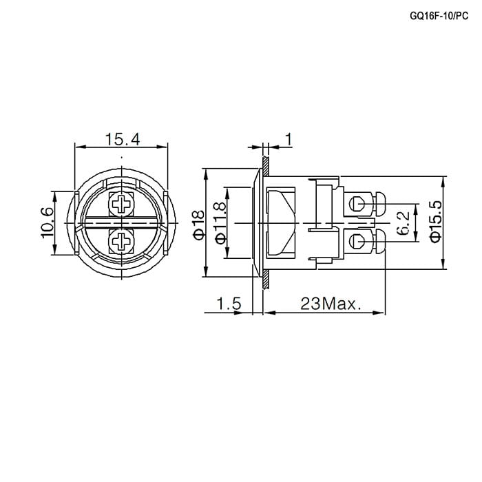 Миниатюра: Схема GQ16F-10/PC off-(on)