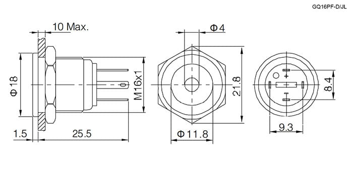 Миниатюра: Схема GQ16PF-10D/JL/B/N off-(on)