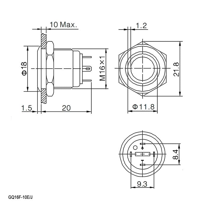 Миниатюра: Схема GQ16F-10E/J/R/N off-(on)