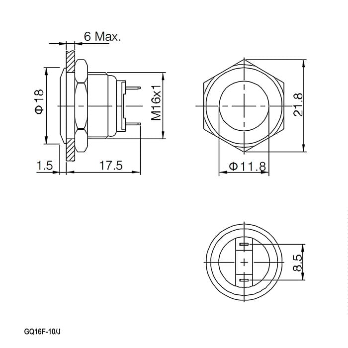Миниатюра: Схема GQ16F-10/J/N off-(on)