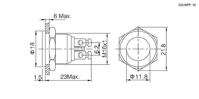 Миниатюра: Схема GQ16PF-10/N off-(on)