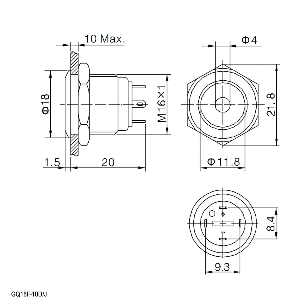 Миниатюра: Схема GQ16F-10D/J/B/N off-(on)