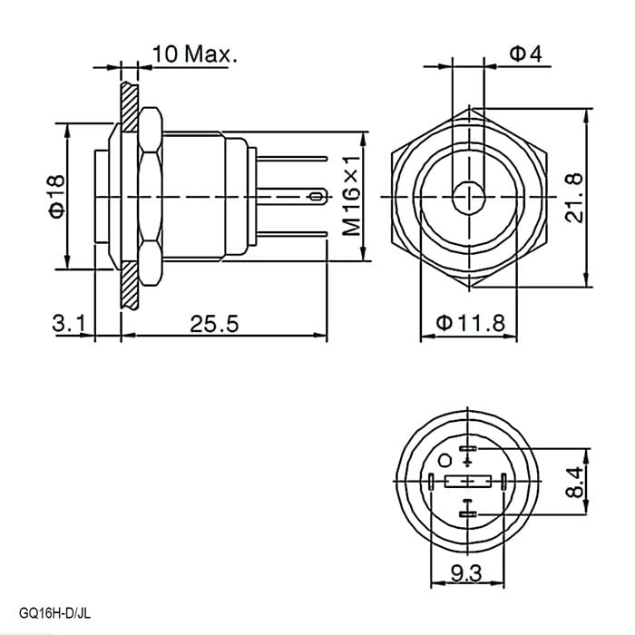 Миниатюра: Схема GQ16H-10D/JL/B/N off-(on)