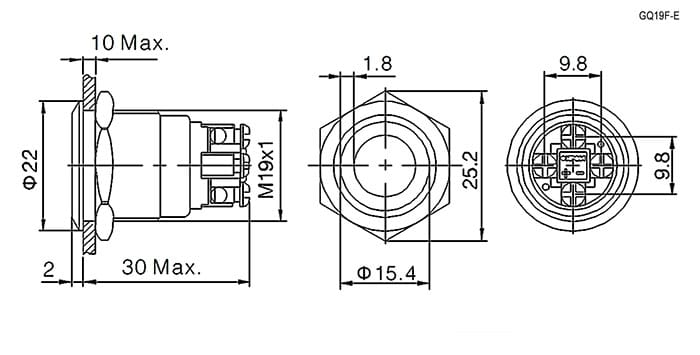 Миниатюра: Схема GQ19F-10E/G/N off-(on)
