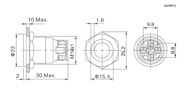 Миниатюра: Схема GQ19PF-10ZE/B/N off-on