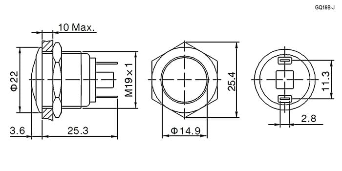 Миниатюра: Схема GQ19B-10/J/N off-(on)
