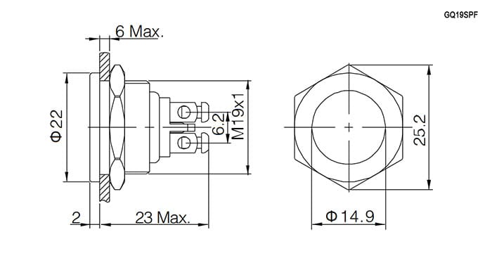 Миниатюра: Схема GQ19SPF-10Z/N off-on