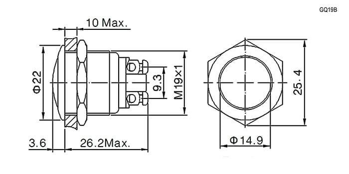 Миниатюра: Схема GQ19B-10/N off-(on)
