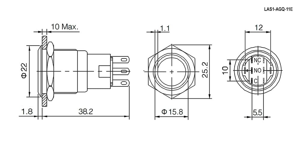 Миниатюра: Схема LAS1-AGQ-11E/B/N on-(on)