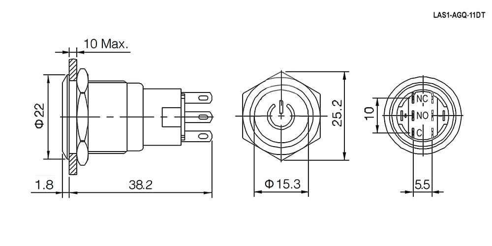 Миниатюра: Схема LAS1-AGQ-11DT/R/N on-(on)