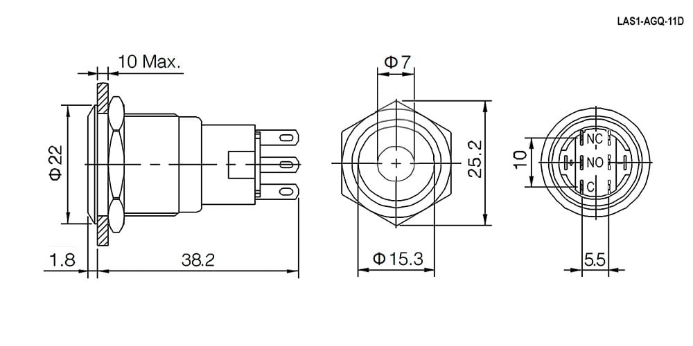 Миниатюра: Схема LAS1-AGQ-11D/G/N on-(on)