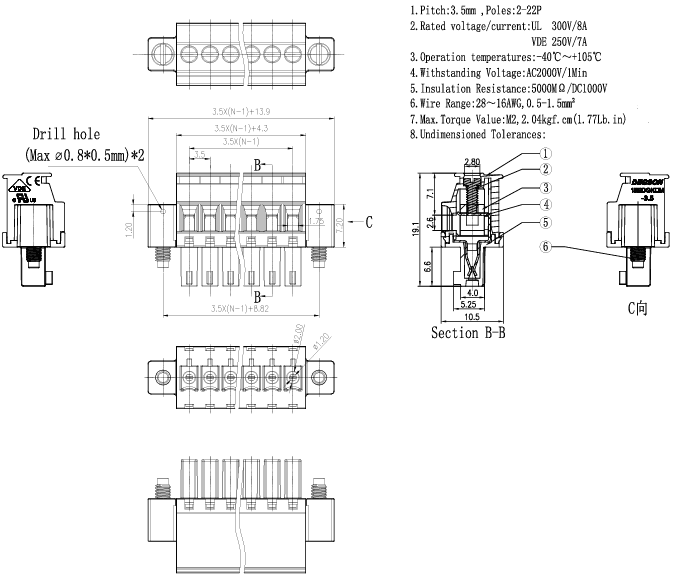 Миниатюра: Схема 15EDGKAM-3.5-03P-14-100A(H)