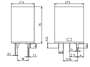 Миниатюра: Схема HK13F-DC12V-2CP