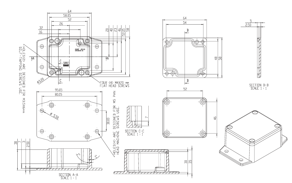 Миниатюра: Схема G104MF (64x58x35)