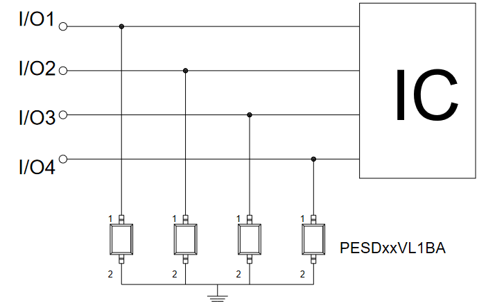 Миниатюра: Схема PESD12VL1BA 2
