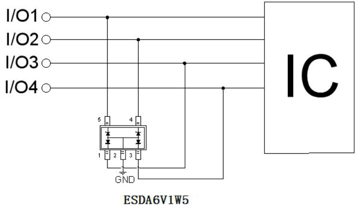 Миниатюра: Схема ESDA6V1W5 (Elecsuper) 2
