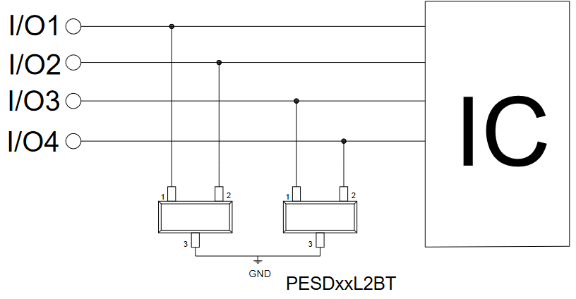 Миниатюра: Схема PESD15VL2BT 2