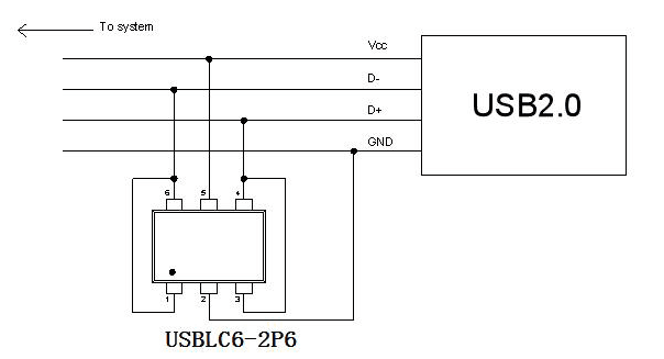 Миниатюра: Схема USBLC6-2P6