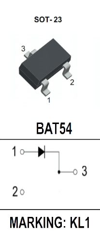 Миниатюра: Схема BAT54LT1