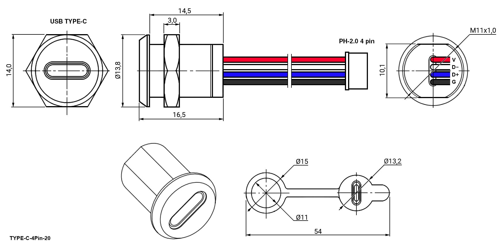 Миниатюра: Схема TYPE-C-4Pin-20