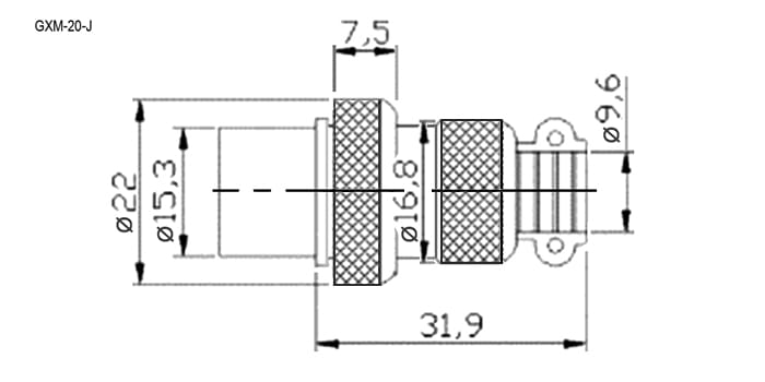 Миниатюра: Схема GX20M-2J
