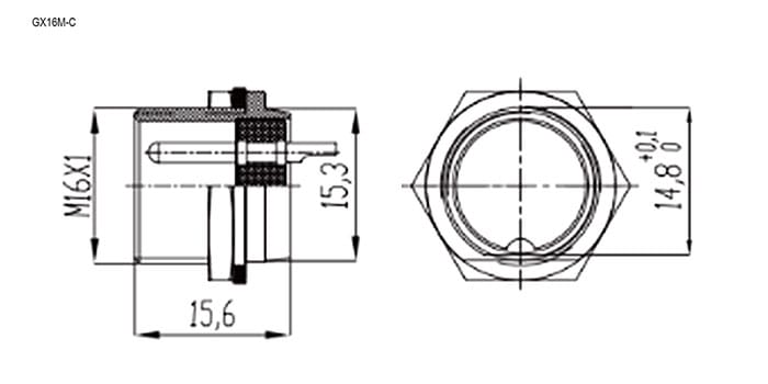 Миниатюра: Схема GX16M-2C