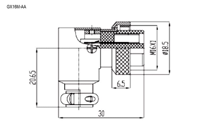Миниатюра: Схема GX16M-2AA