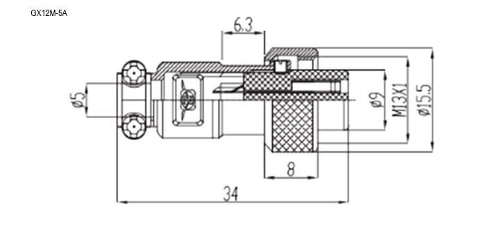 Миниатюра: Схема GX12M-5A