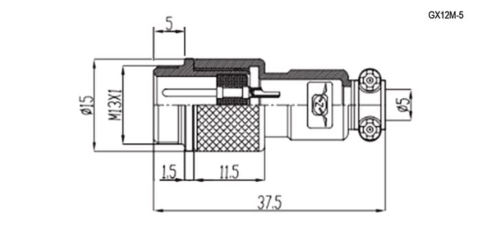 Миниатюра: Схема GX12M-5