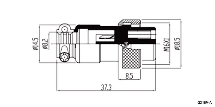 Миниатюра: Схема GX16M-5A
