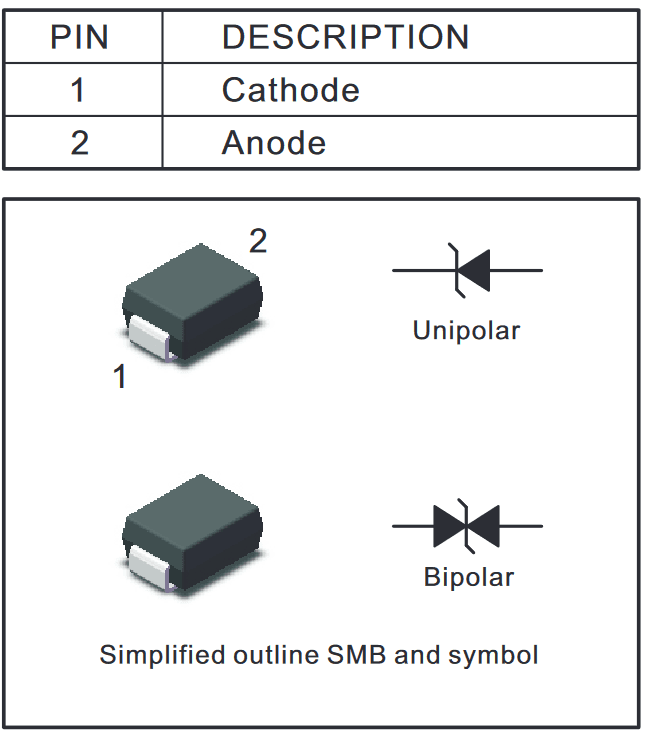 Миниатюра: Схема P6SMB12A