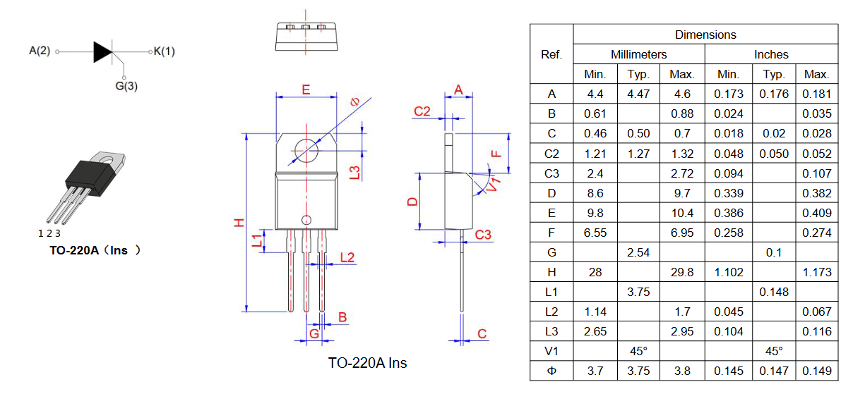 Миниатюра: Схема TYN812RG