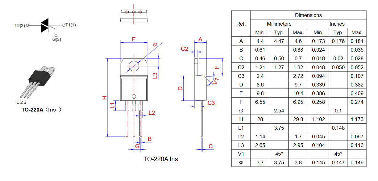 Миниатюра: Схема BTA06-800SW