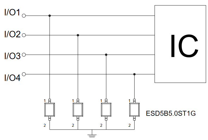 Миниатюра: Схема ESD5B5.0ST1G 2