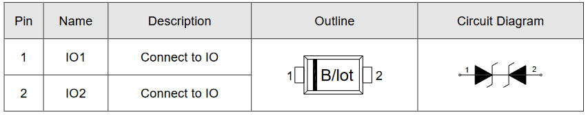Миниатюра: Схема ESD9B3.3ST5G 1