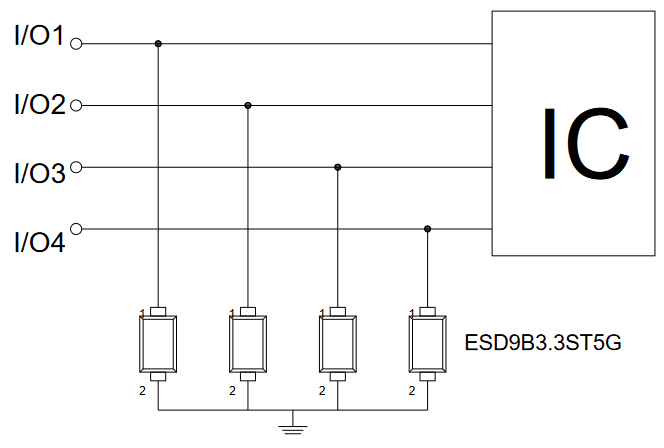 Миниатюра: Схема ESD9B3.3ST5G 2