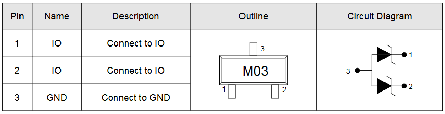 Миниатюра: Схема ESDA5V3L 1